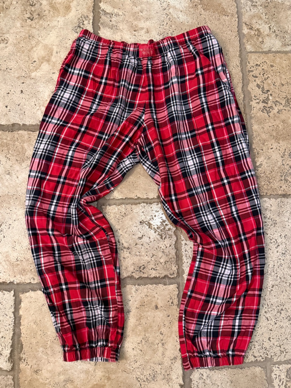 Victoria's Secret Red Plaid Jogger Pants for Kids